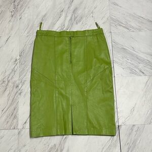 Donna lepure Green Leather Skirt